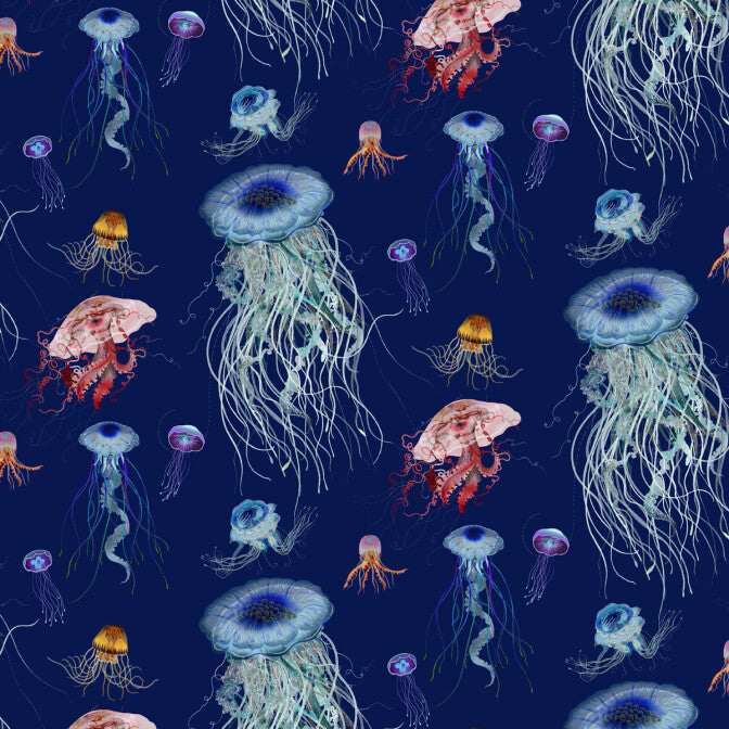 jellyfish foil wallpaper by timorous beasties on adorn.house