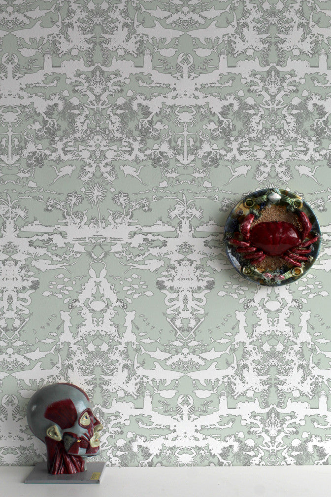 marine toile wallpaper by timorous beasties on adorn.house