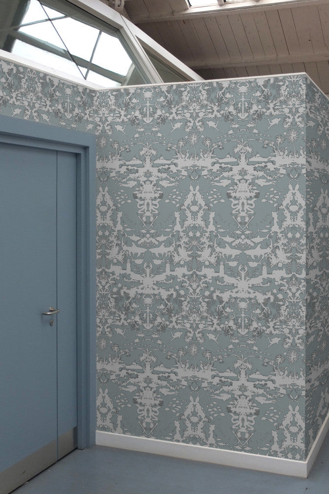 marine toile wallpaper by timorous beasties on adorn.house