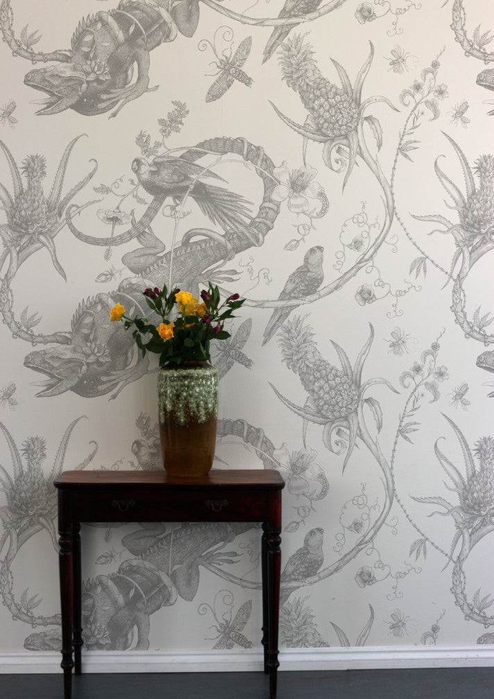 superwide iguana wallpaper by timorous beasties on adorn.house