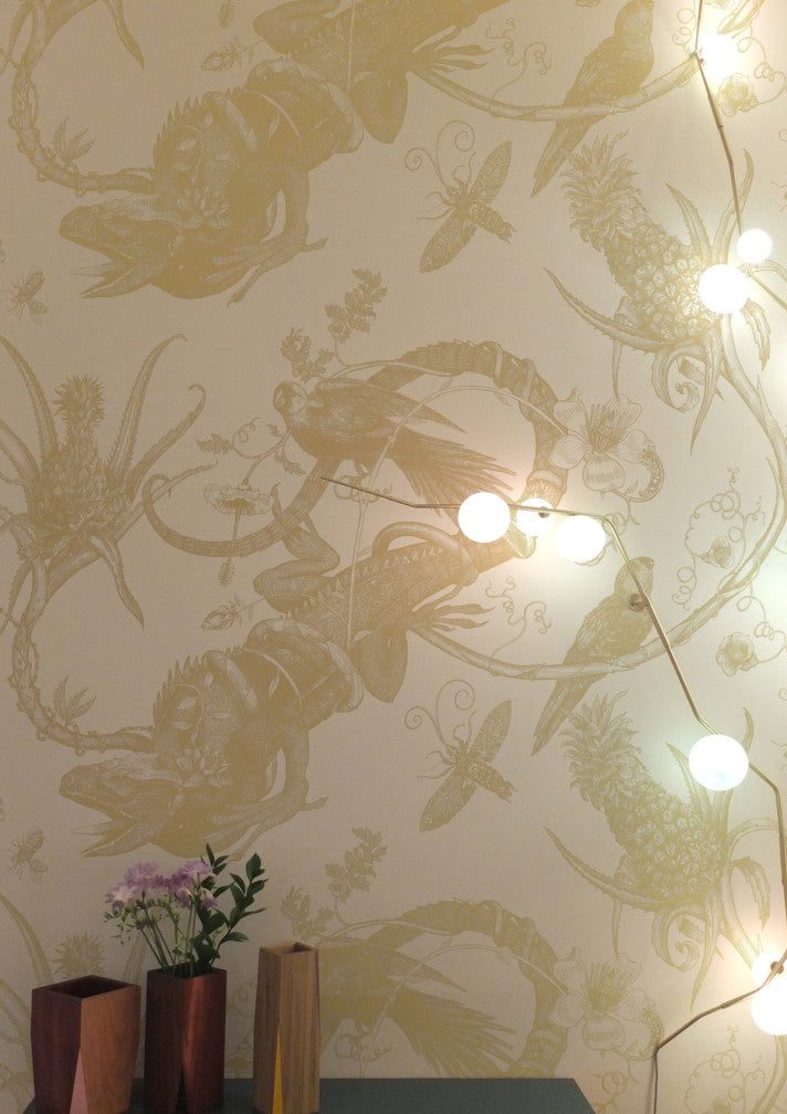 superwide iguana wallpaper by timorous beasties on adorn.house