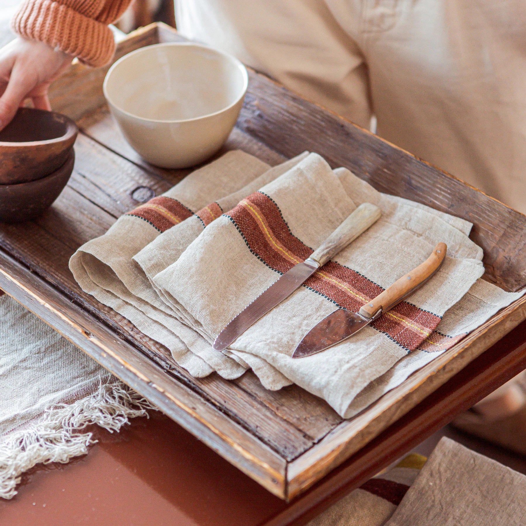 banks napkin belgian linen by libeco on adorn.house