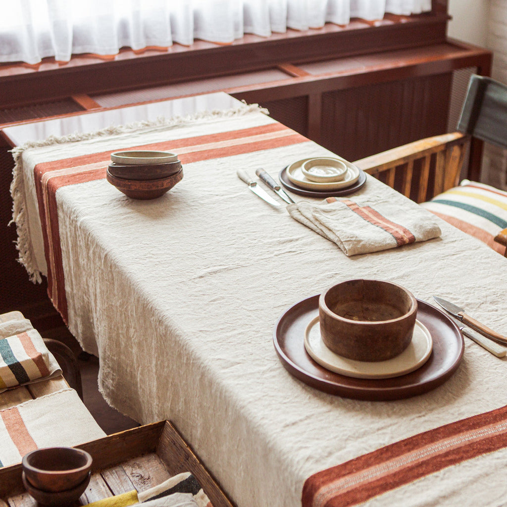 the belgian table throw belgian linen by Libeco at adorn.house
