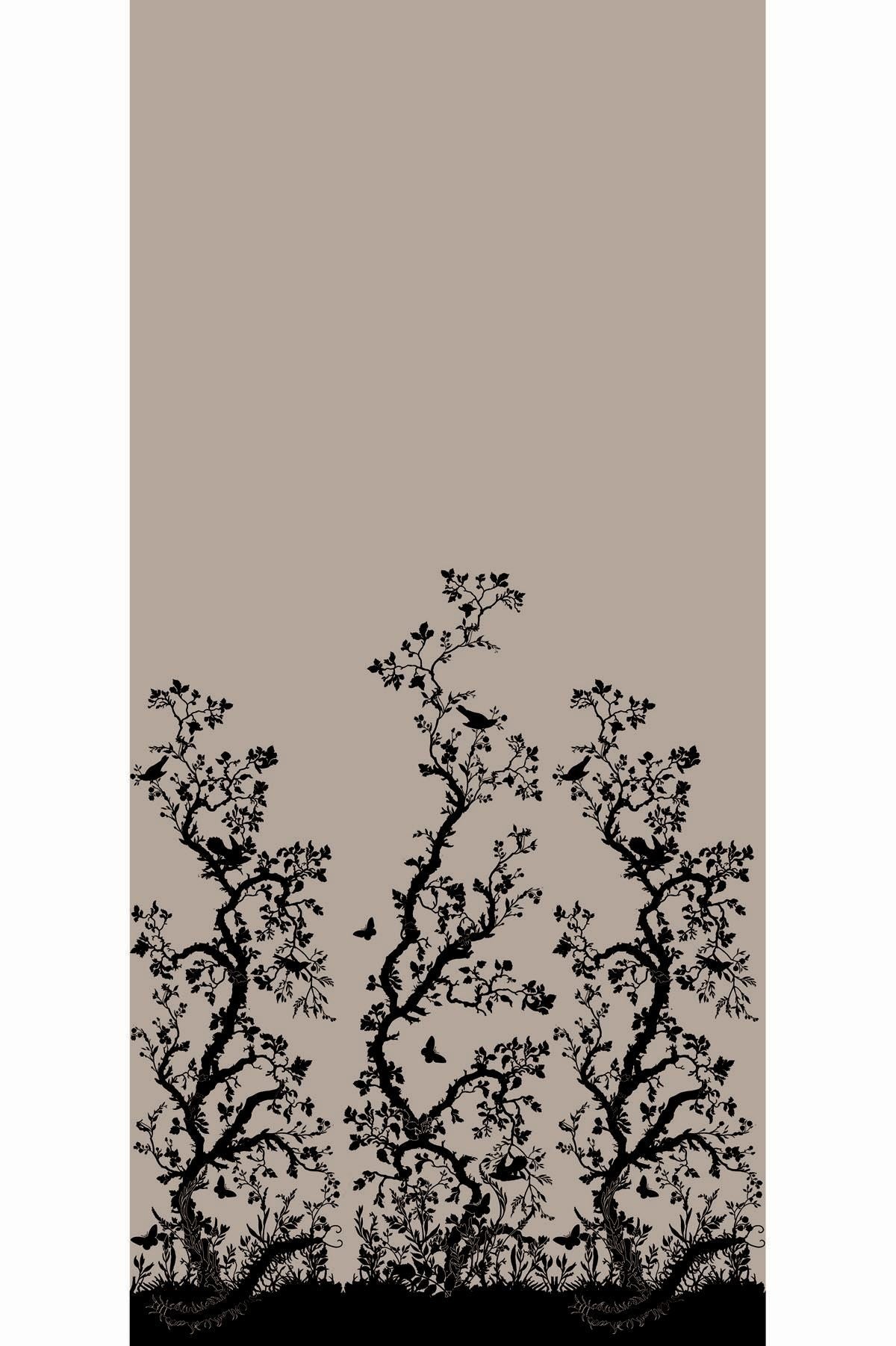 birdbranch hand printed wallpaper panel by timorous beasties wallpaper on adorn.house