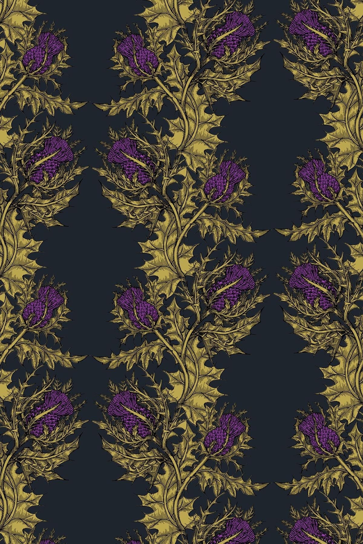 grand thistle hand print  wallpaper by timorous beasties on adorn.house