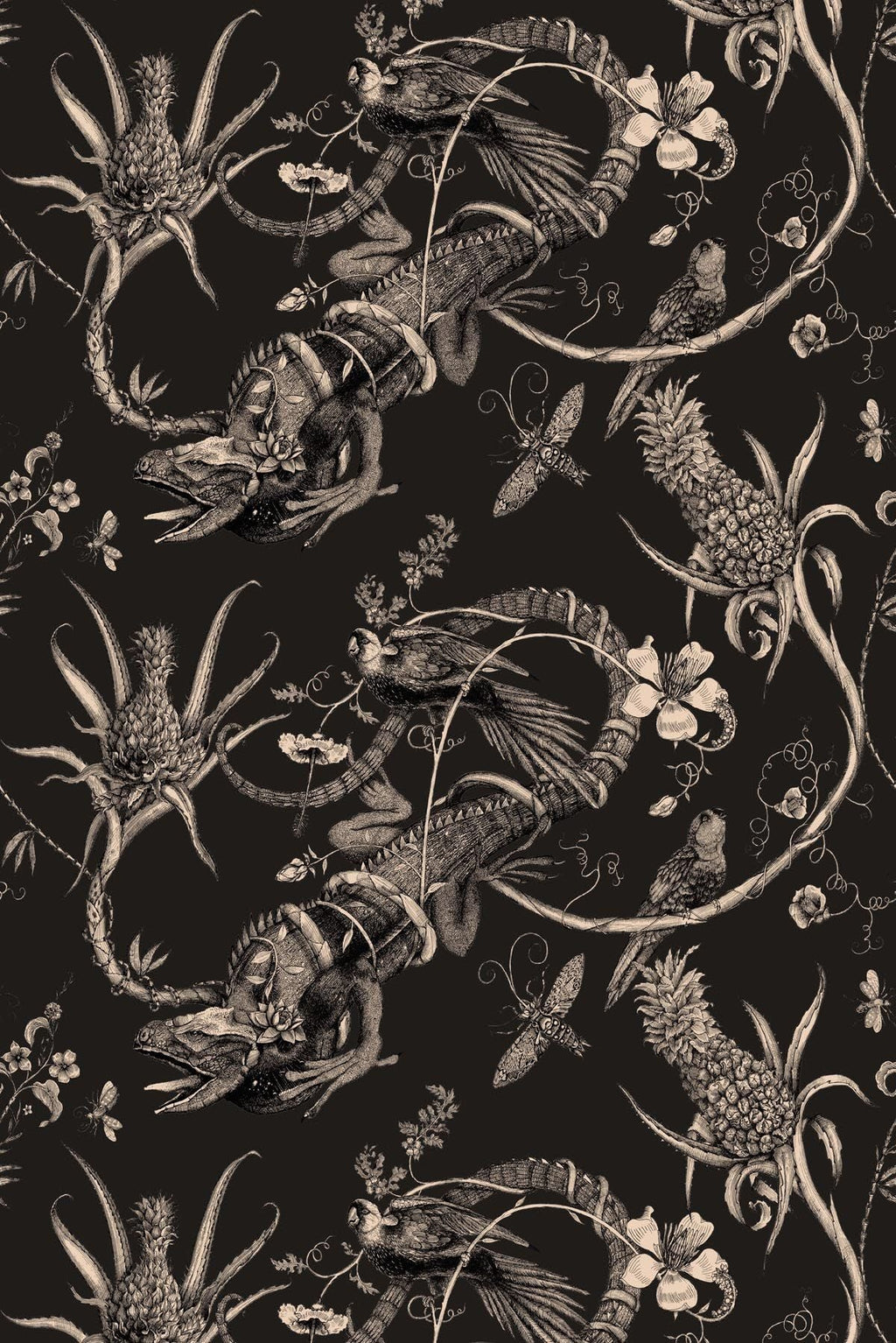 superwide iguana wallpaper by timorous beasties on adorn.house