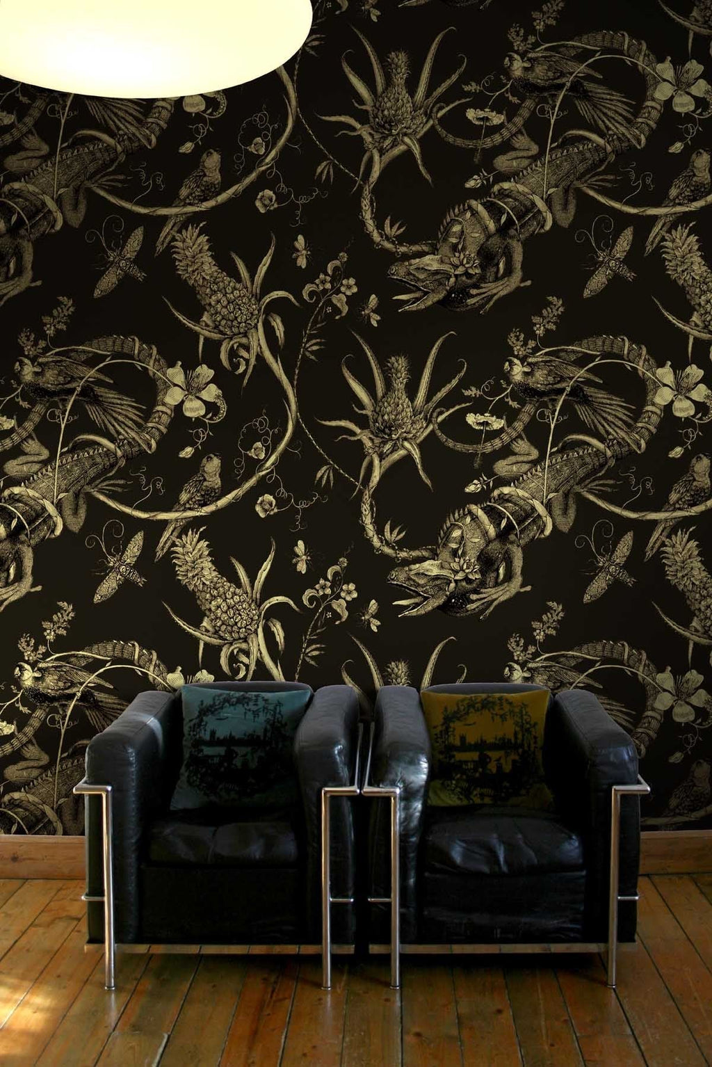 superwide iguana wallpaper by timorous beasties on adorn.house