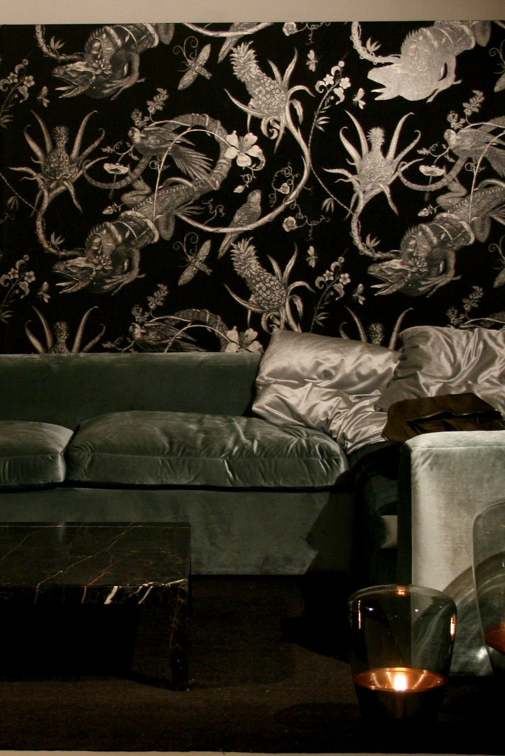 superwide iguana wallpaper by timorous beasties on adorn.house