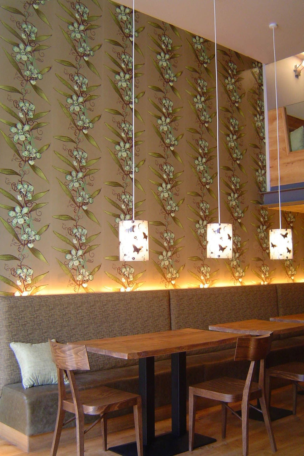 oriental orchid  hand printed wallpaper by timorous beasties on adorn.house