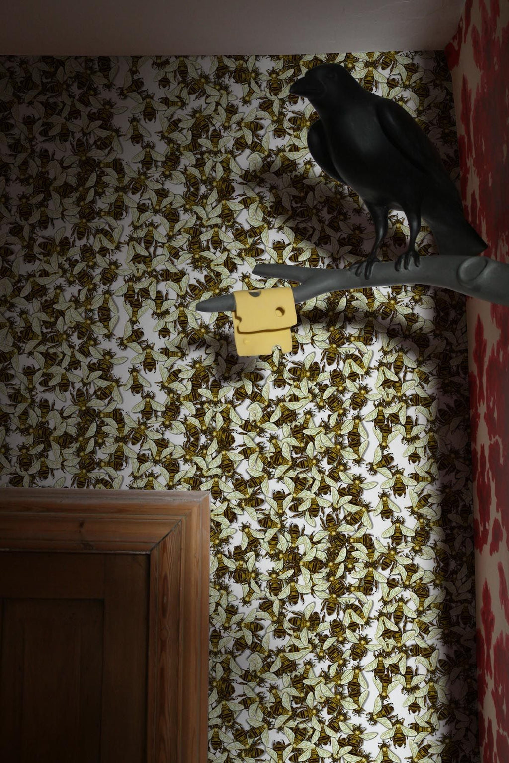 wild honey bee allover wallpaper by timorous beasties on adorn.house