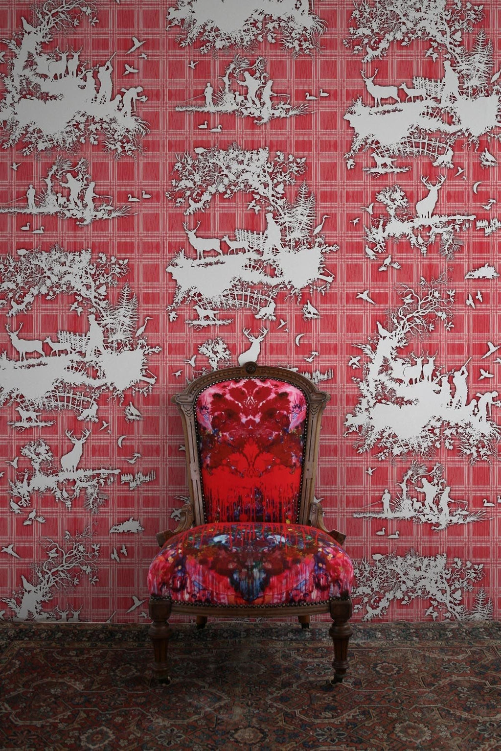 classic hunt wallpaper by timorous beasties on adorn.house