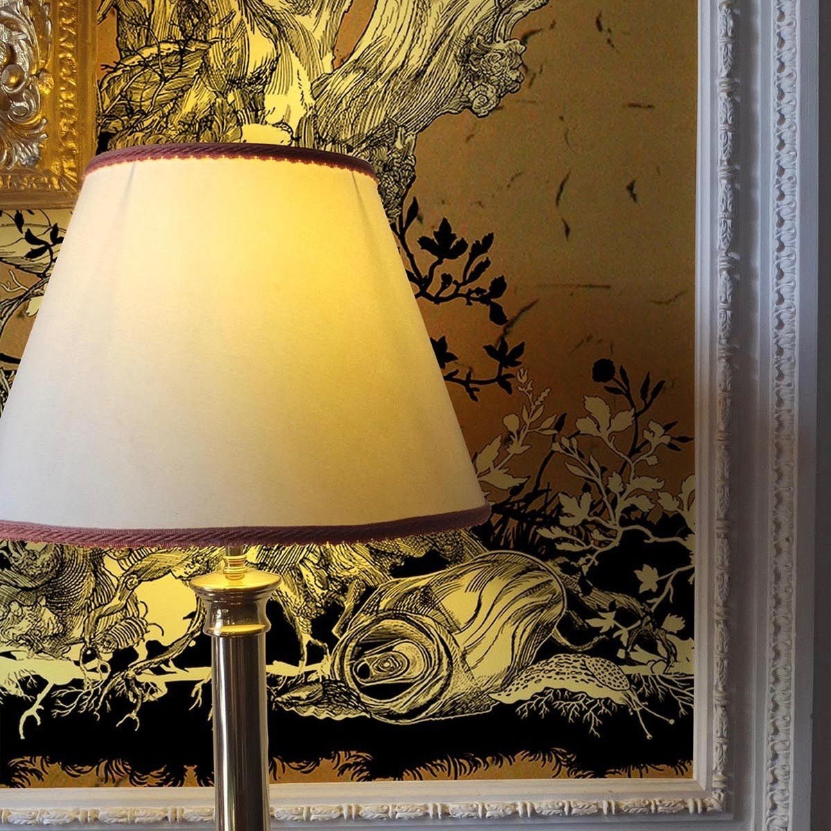 golden oriole wallpaper panels by timorous beasties on adorn.house