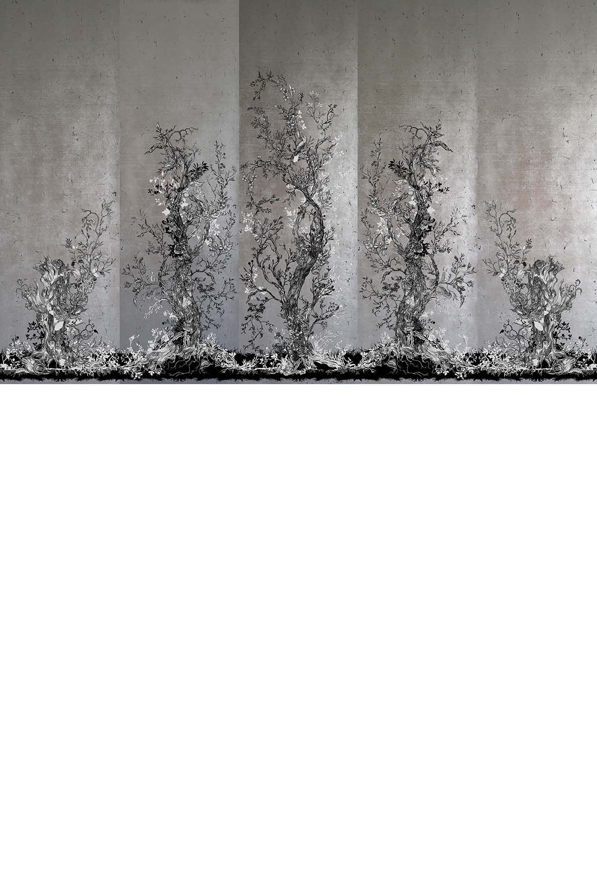 golden oriole wallpaper panels by timorous beasties on adorn.house