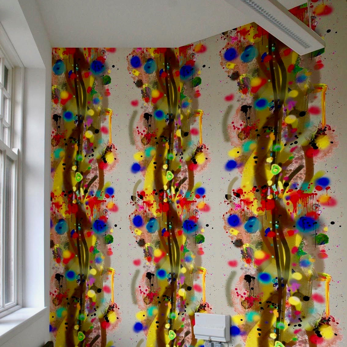 graffiti stripe superwide wallpaper panels by timorous beasties on adorn.house