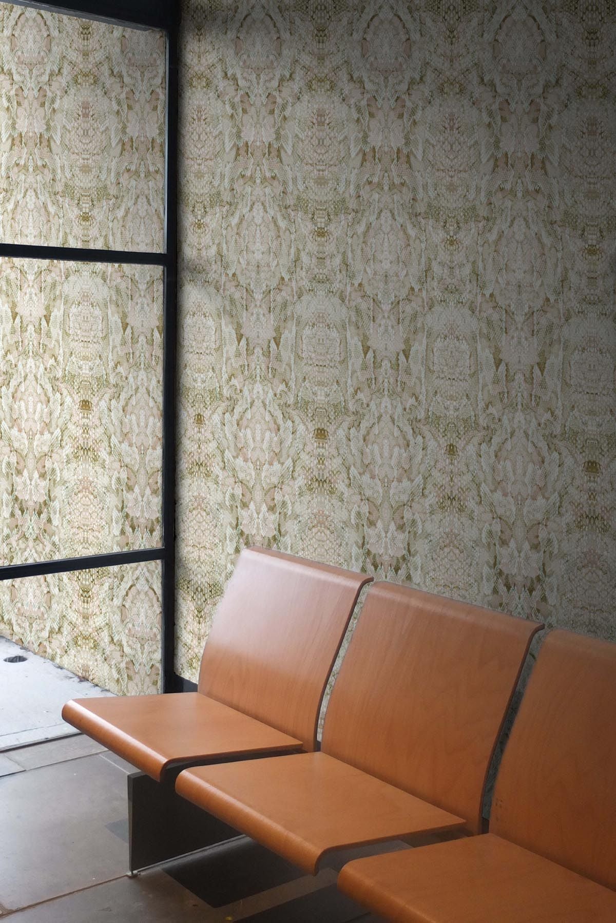 snakeskin damask superwide wallpaper panel by timorous beasties on adorn.house