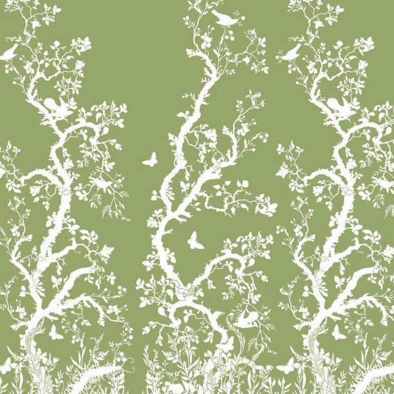 birdbranch hand printed wallpaper panel by timorous beasties wallpaper on adorn.house