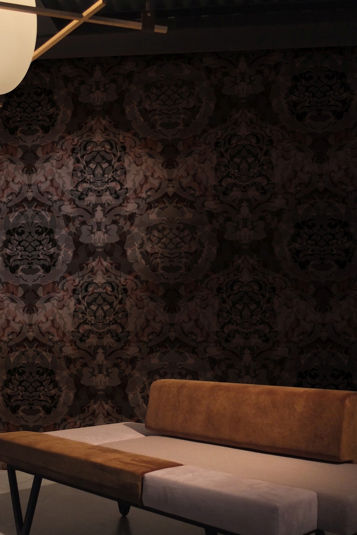skull damask superwide wallpaper by timorous beasties on adorn.house