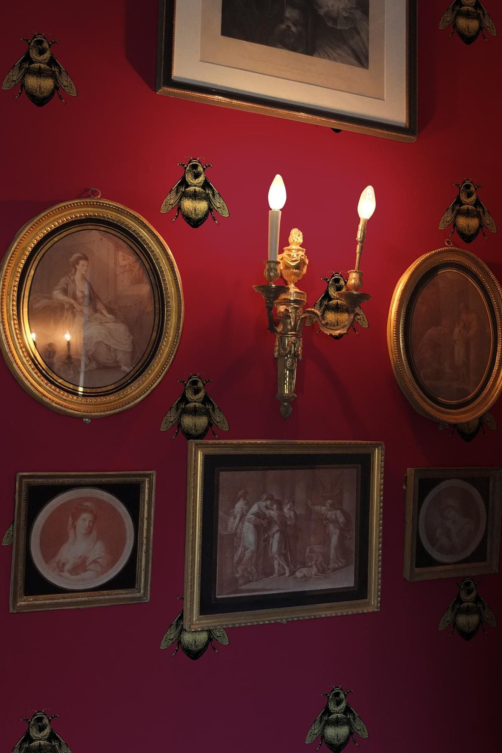 napoleon bee wallpaper by timorous beasties, wallpaper on adorn.house