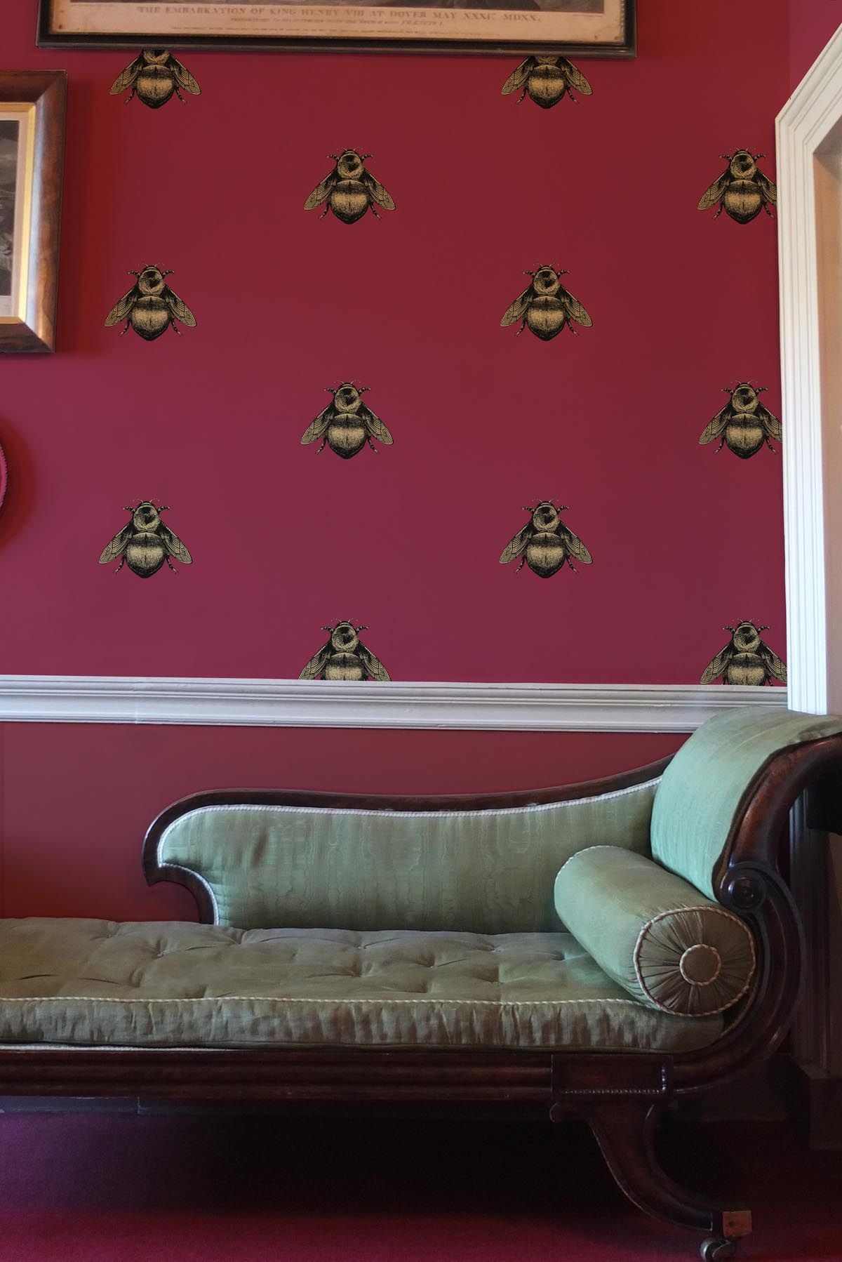 napoleon bee wallpaper by timorous beasties, wallpaper on adorn.house