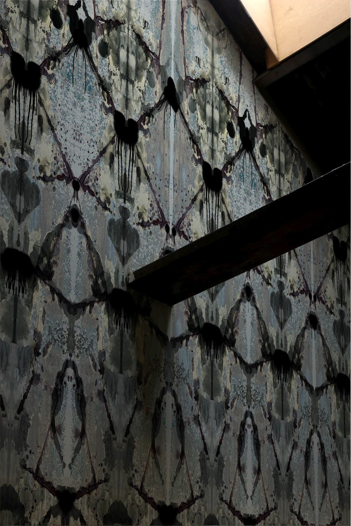 rorschach diamond blue grey panel wallpaper by timorous beasties on adorn.house