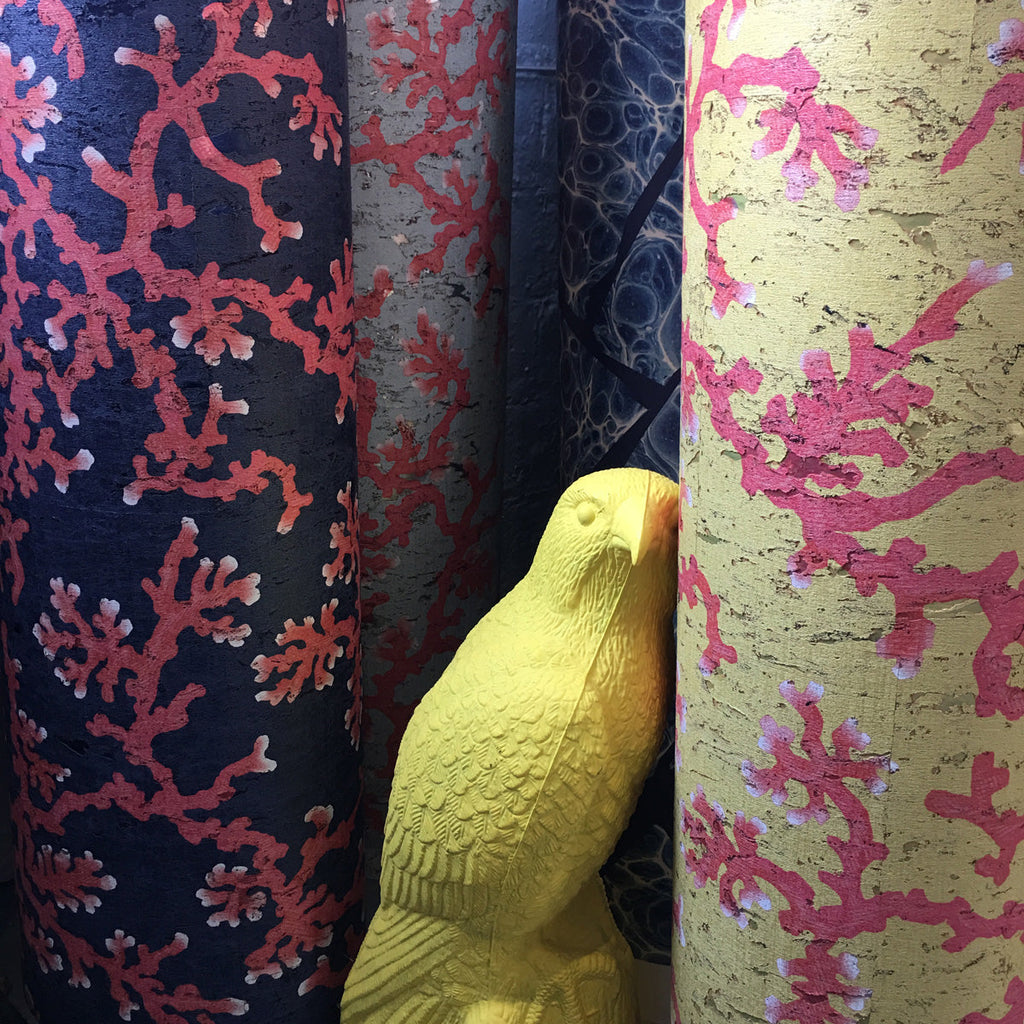 coral cork wallpaper by timorous beasties on adorn.house