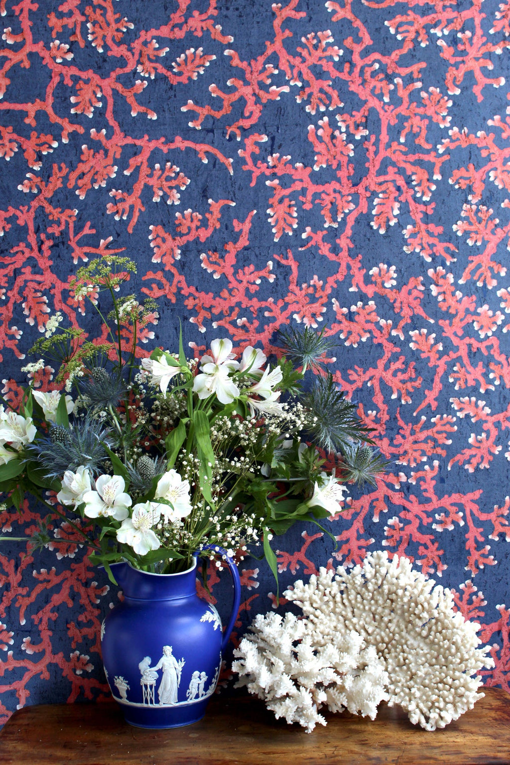 coral cork wallpaper by timorous beasties on adorn.house