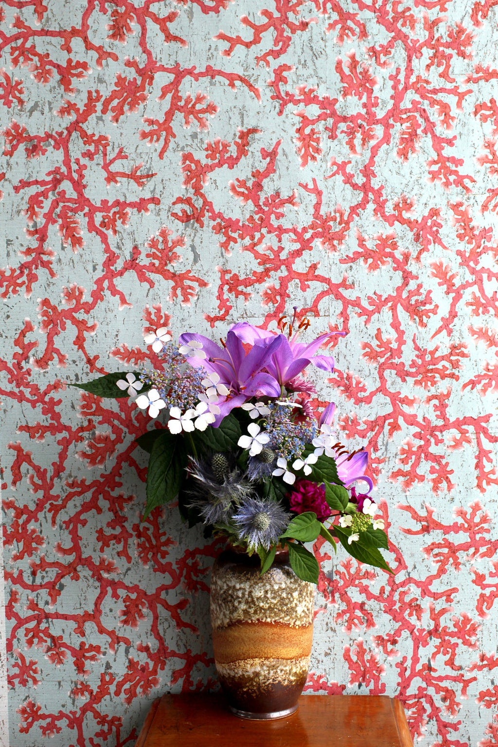 coral cork wallpaper by timorous beasties on adorn.house