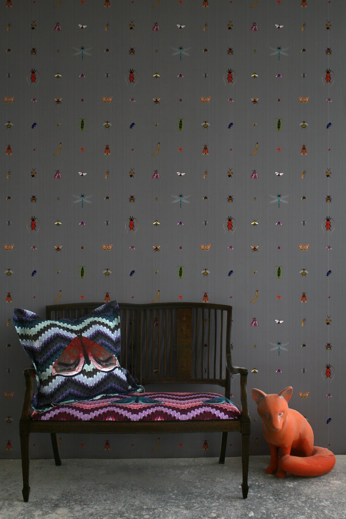 insect grid wallpaper by timorous beasties on adorn.house