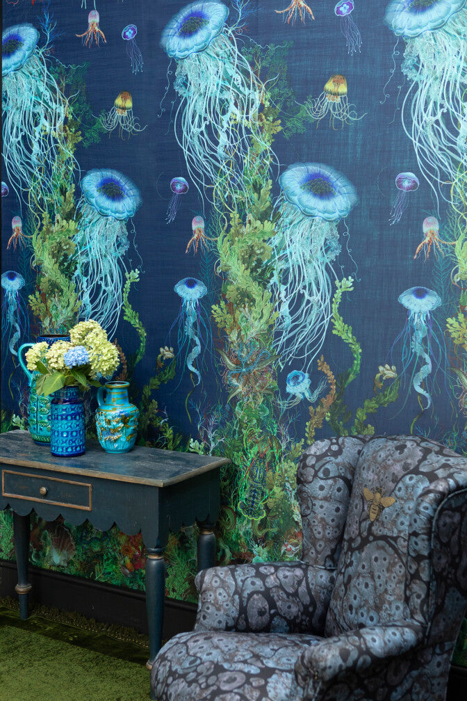 jellyfish wallpaper panel by timorous beasties on adorn.house