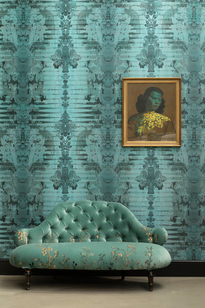 moire damask foil wallpaper by timorous beasties on adorn.house