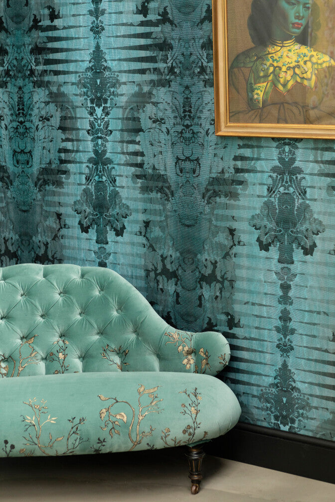 moire damask foil wallpaper by timorous beasties on adorn.house