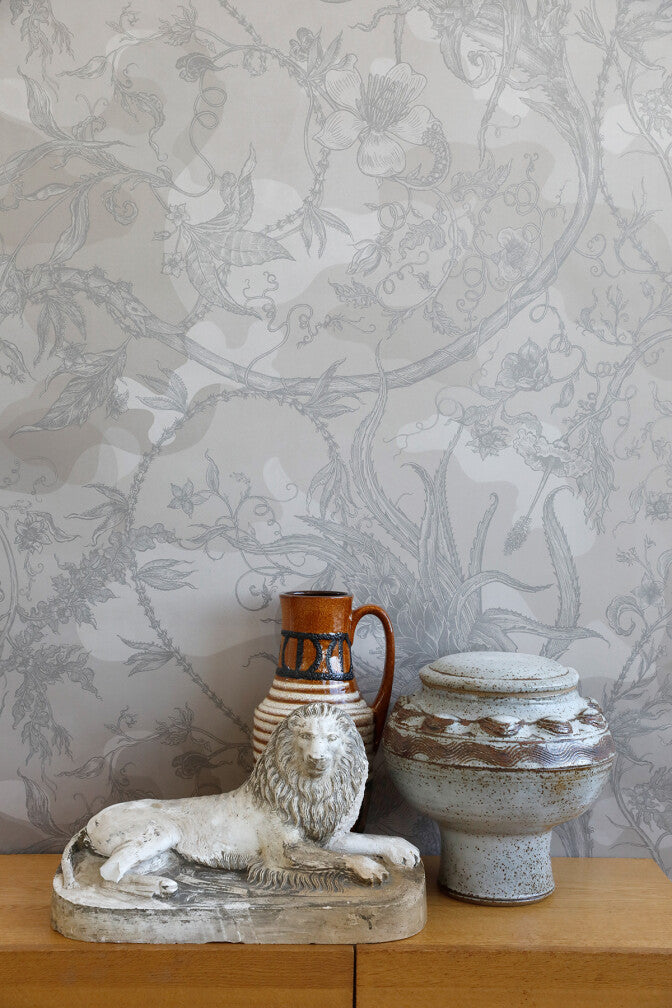 spike ginger camo faux suede wallpaper by timorous beasties on adorn.house