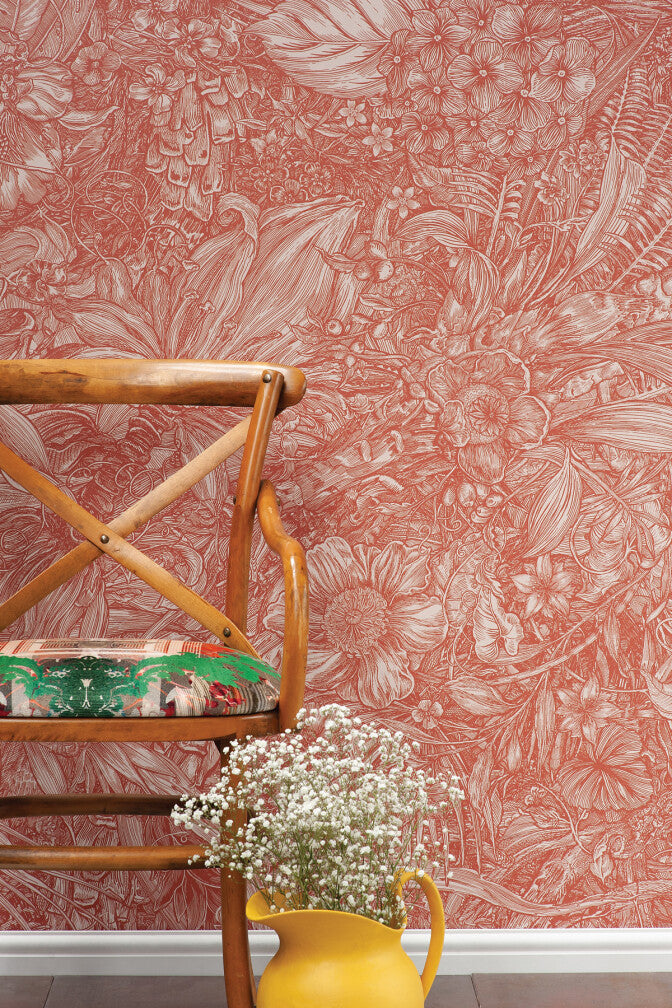 jungle tangle superwide wallpaper by timorous beasties on adorn.house 