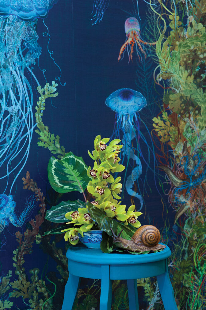 jellyfish wallpaper panel by timorous beasties on adorn.house