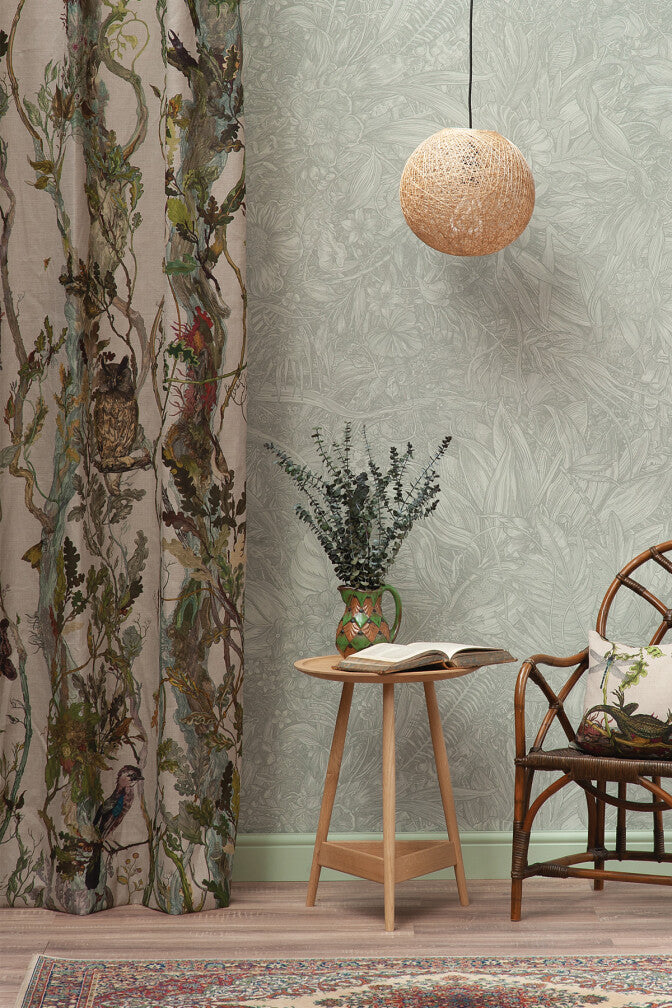 jungle tangle superwide wallpaper by timorous beasties on adorn.house 