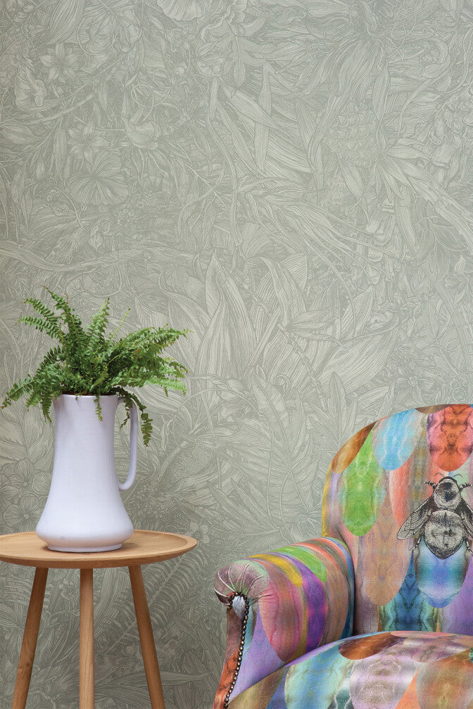 jungle tangle superwide wallpaper by timorous beasties on adorn.house 