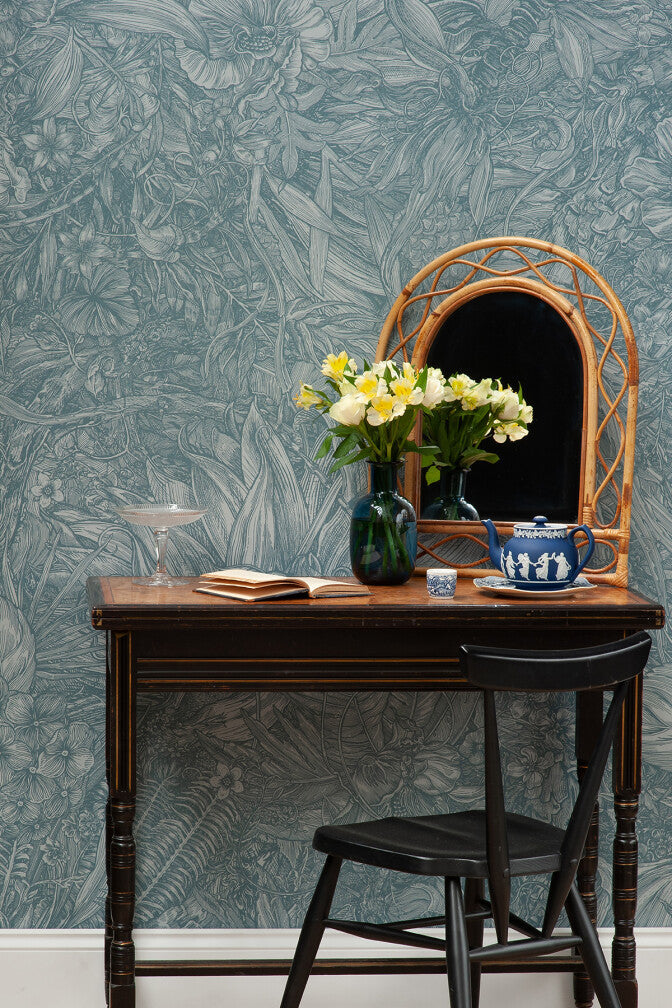 jungle tangle superwide wallpaper by timorous beasties on adorn.house 