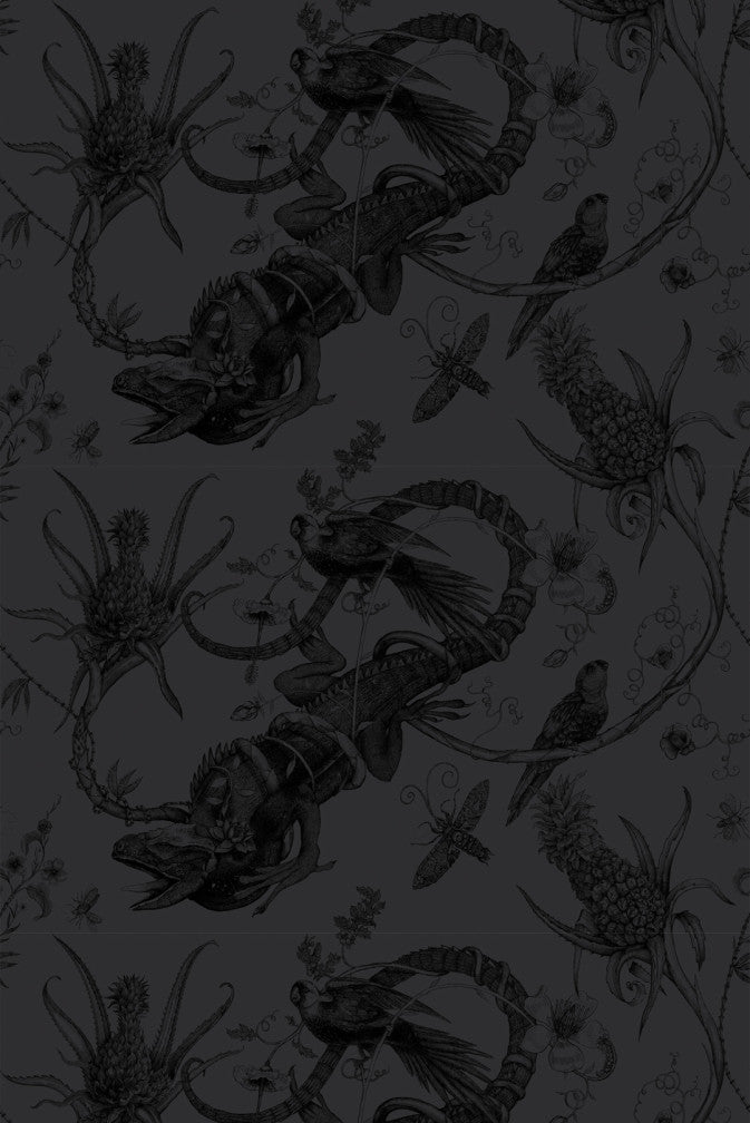 superwide iguana wallpaper by timorous beasties on adorn.house