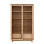  wave cupboard oak display case closet glass doors by ethnicraft on adorn.house