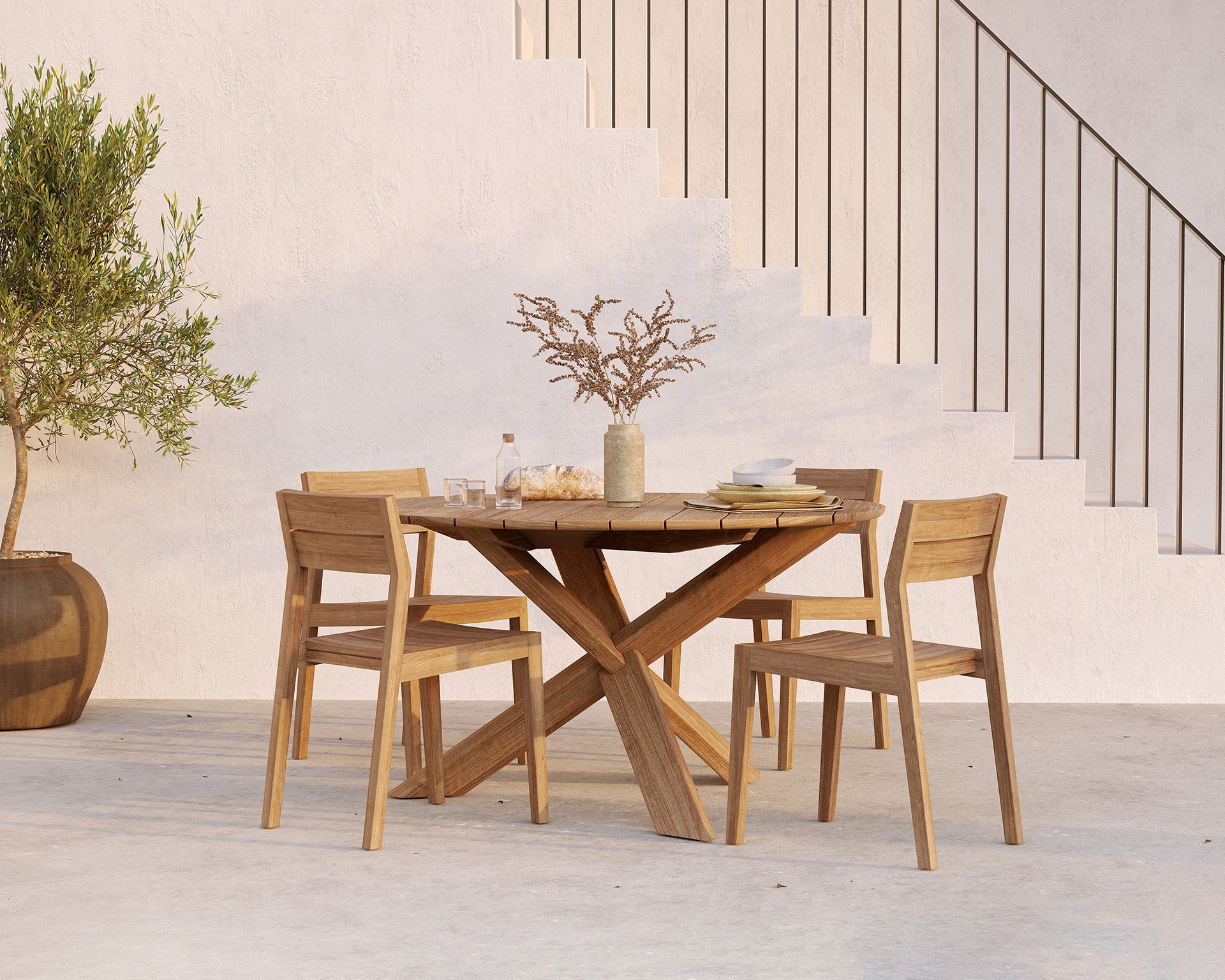 ex1 outdoor dining chair by ethnicraft at adorn.house