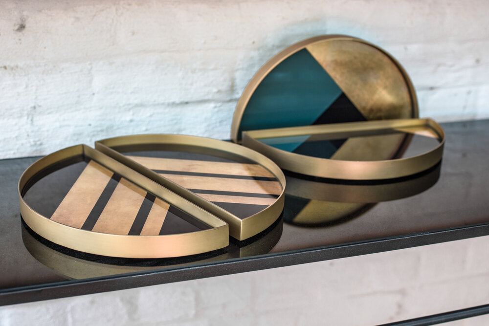 geometric valet tray set by ethnicraft at adorn.house 
