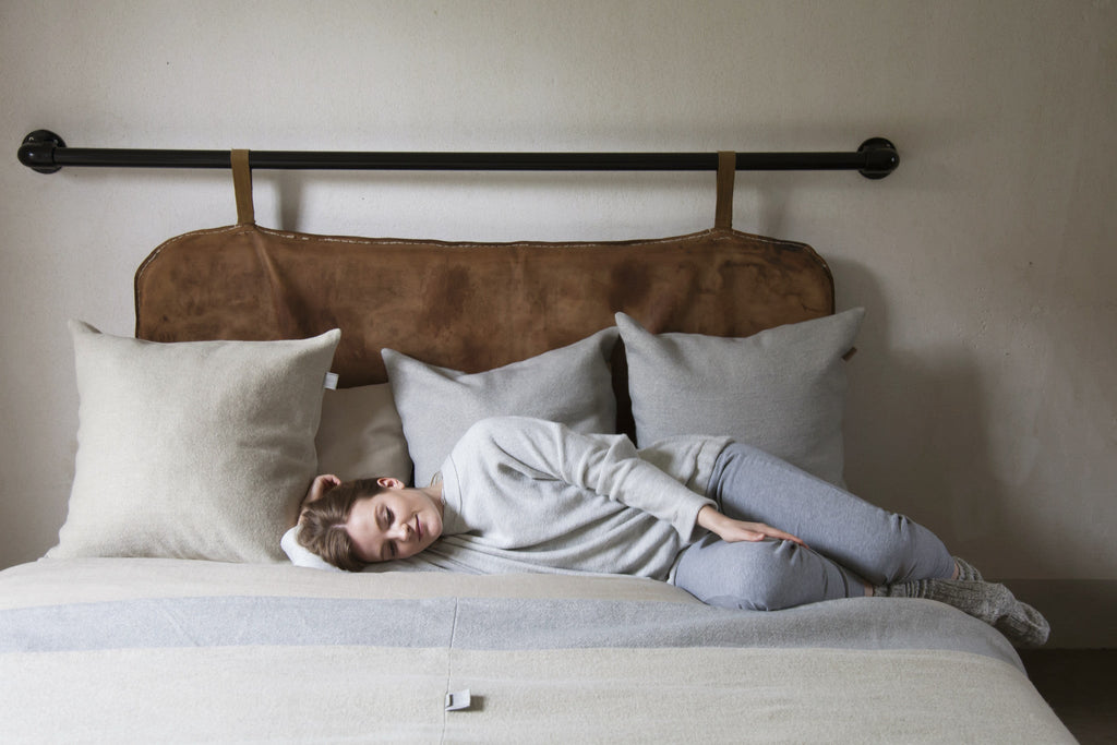 shetland pillow covers linen wool coverlet by libeco on adorn.house