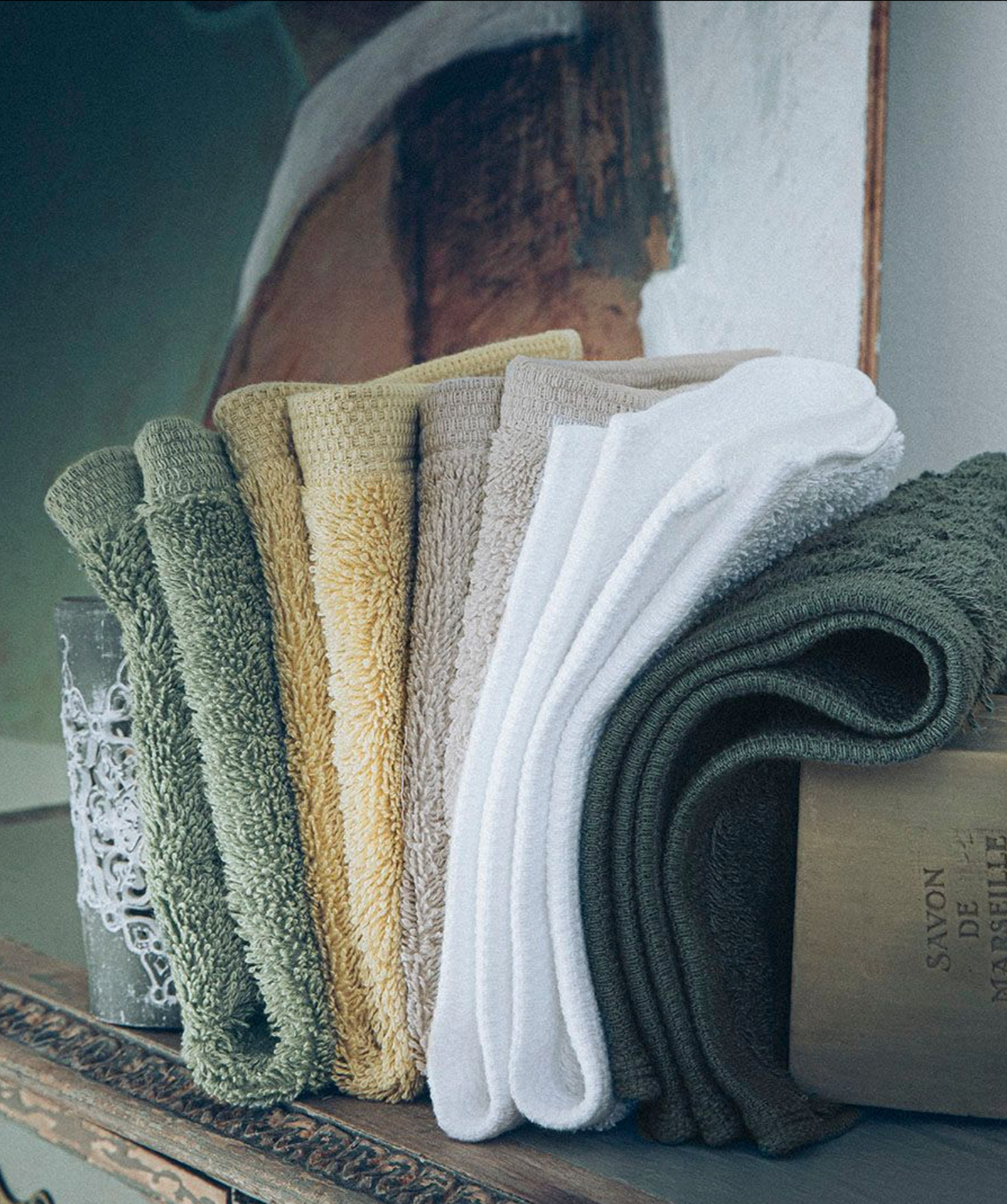 essentiel bath linen collection by alexandre turpault on adorn.house