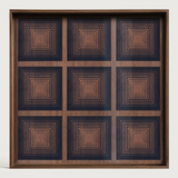 ink square glass tray