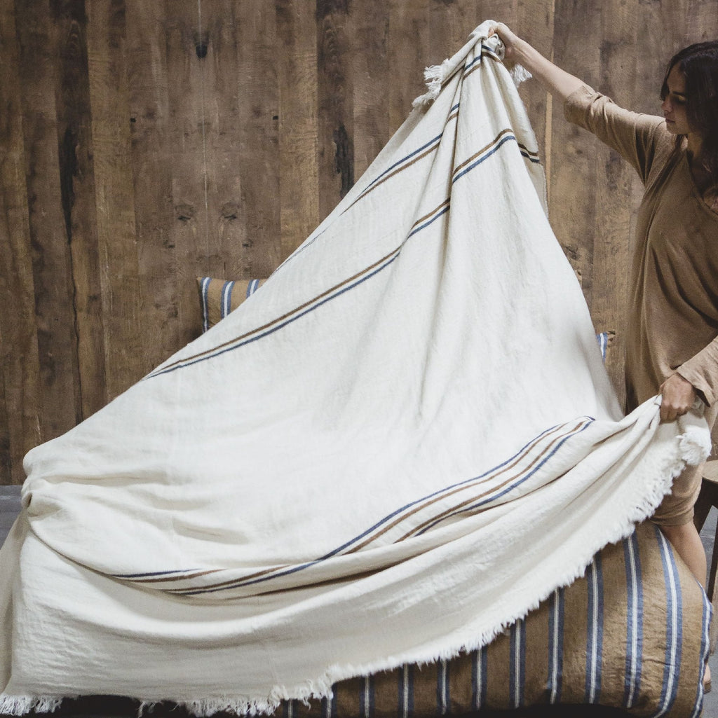 auburn linen coverlet blanket by libeco on adorn.house