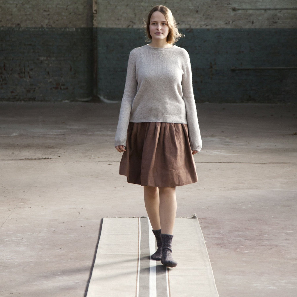 brimfield stripe rug belgian linen by libeco on adorn.house