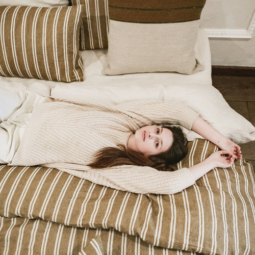 canal stripe pillow case & sham by libeco on adorn.house