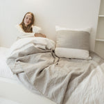 charlotte throw blanket linen by libeco on adorn.house