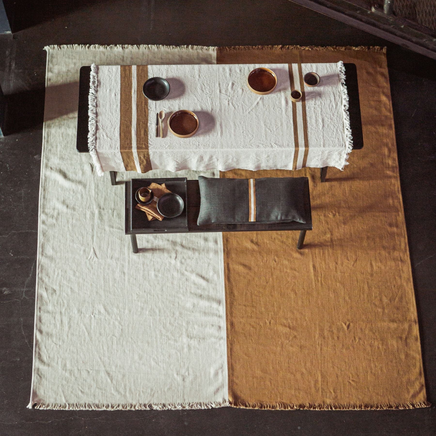 construction rug linen by libeco on adorn.house