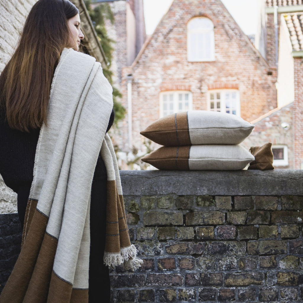 gus throw blanket linen wool by libeco on adorn.house